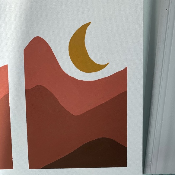 5SOS Inspired “Red Desert” Acrylic Painting 11x14 - Picture 3 of 4